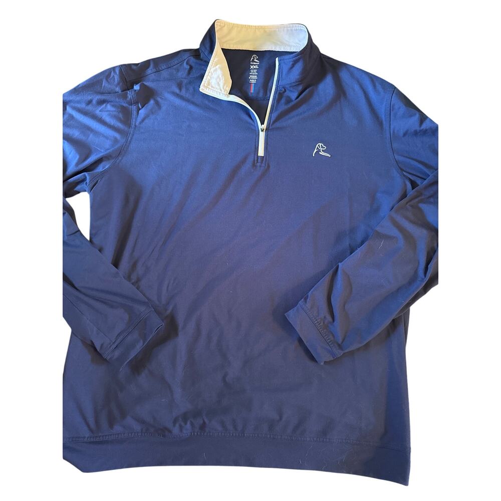 RHOBACK PERFORMANCE quarter zip pullover shirt - blue- size XXL